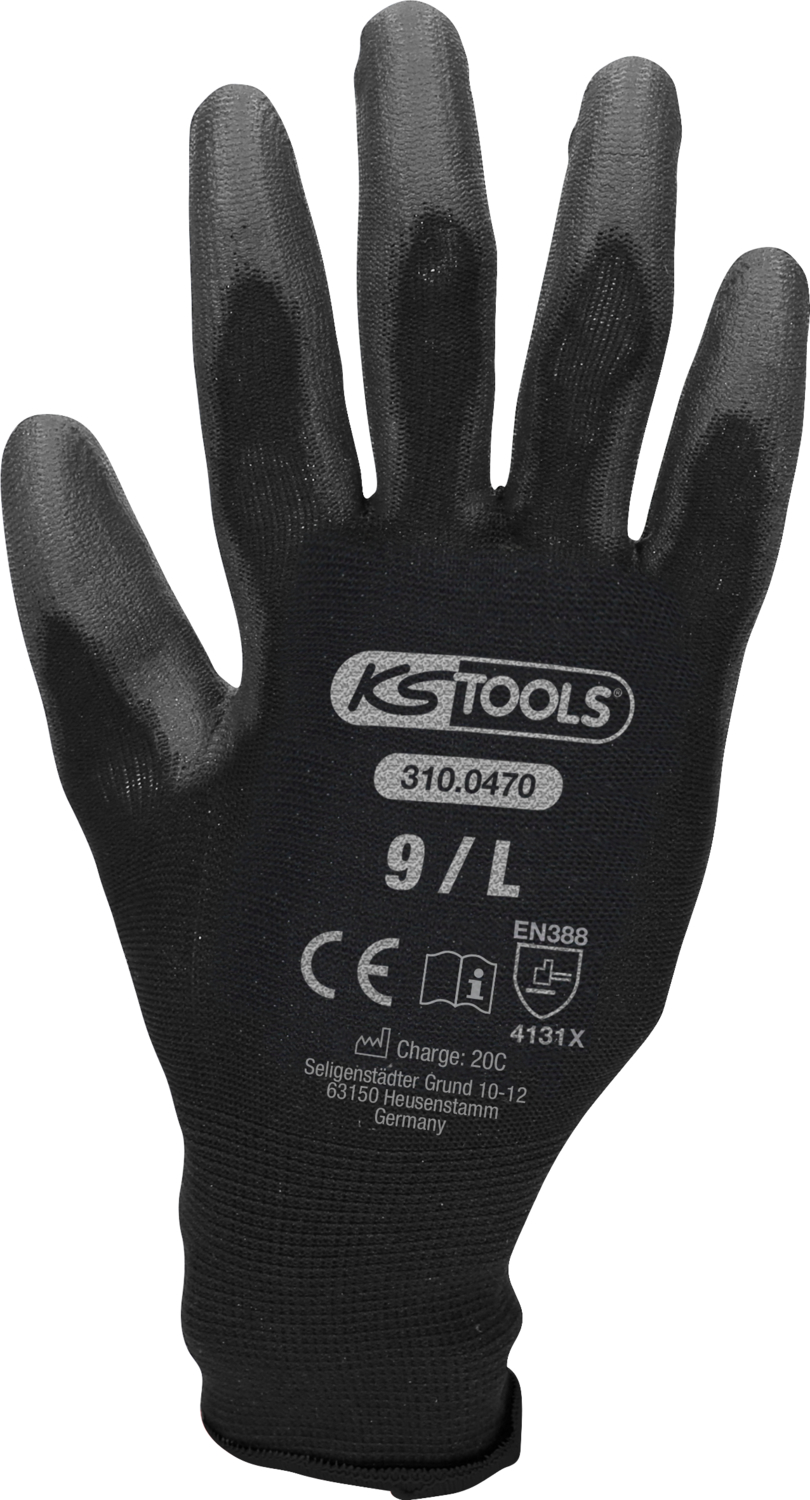 KS Tools Mikro-Feinstrickhandschuhe-schwarz