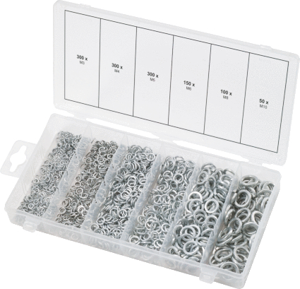 KS Tools Sortiment Federringe, M3-10, 1200-tlg