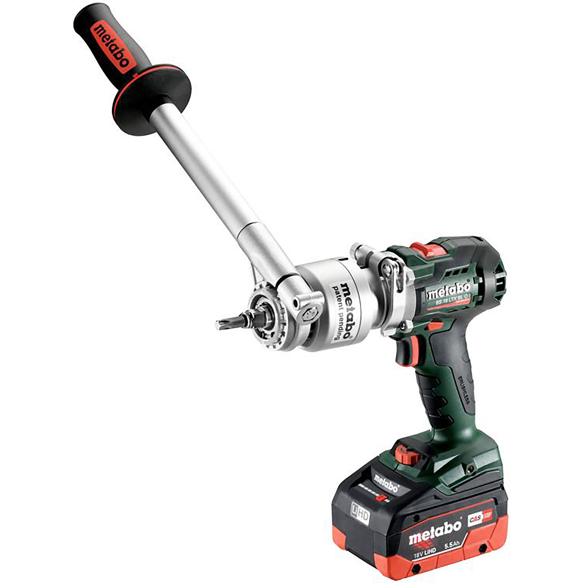 Metabo Akku-Bohrschrauber BS 18 LTX BL Q I metaBOX 145 L - 18V 2x5.5Ah LiHD + ASC 145 mit langem Zus