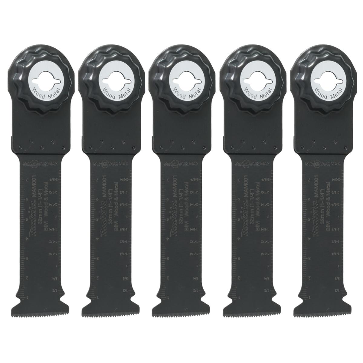 Makita Tauchsägeblatt BiM, MAM001 - 32x80 mm - 1,3 mm für Metal und Holz, 5 Stück
