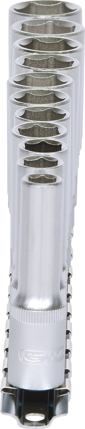 KS Tools 3/8" Sechskant-Stecknuss-Satz, lang, 11-tlg 8-19mm