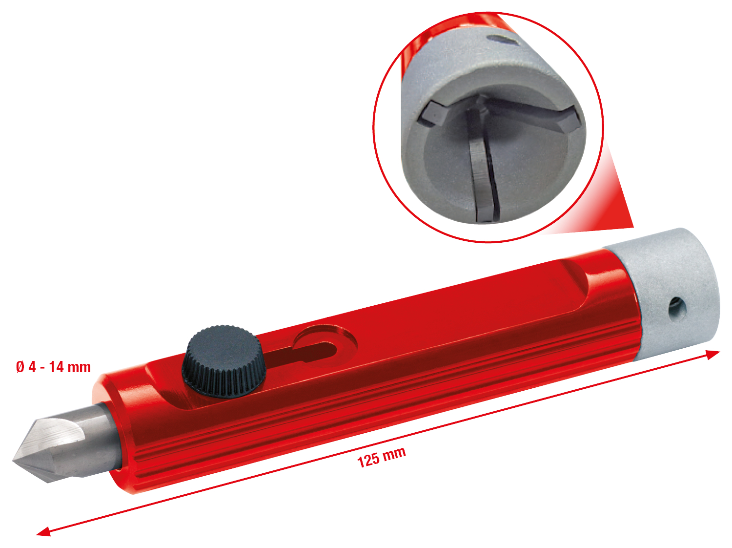 KS Tools Innen- und Außen-Rohrentgrater, für Ø4-14mm