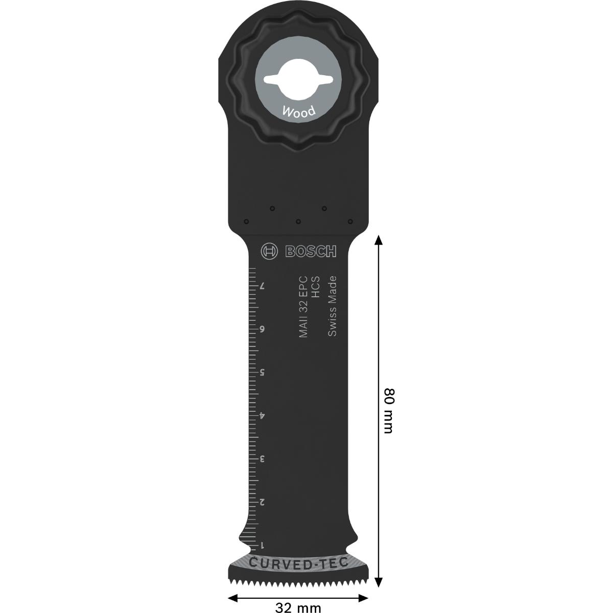 Bosch MAII 32 EPC Holz Tauchsägeblatt, Starlock, 32 x 80 mm, TU25, Min. Menge 25