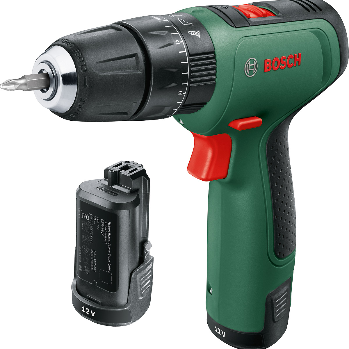 Bosch Akku-Zweigang-Schlagbohrschrauber EasyImpact 1200 mit 2x Akkupack, Ladegerät