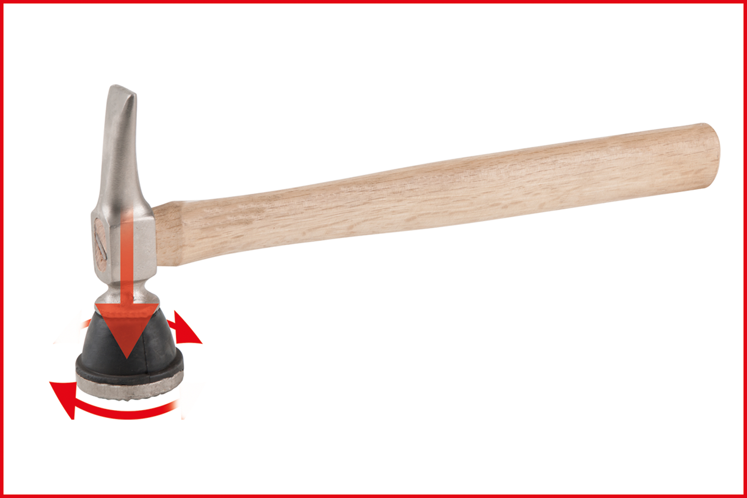 KS Tools Karosserie-Riffelhammer grob, rund-spitz