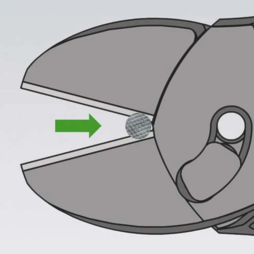 KNIPEX TwinForce Hochleistungs-Seitenschneider mit Öffnungsfeder schwarz atramentiert 180 mm