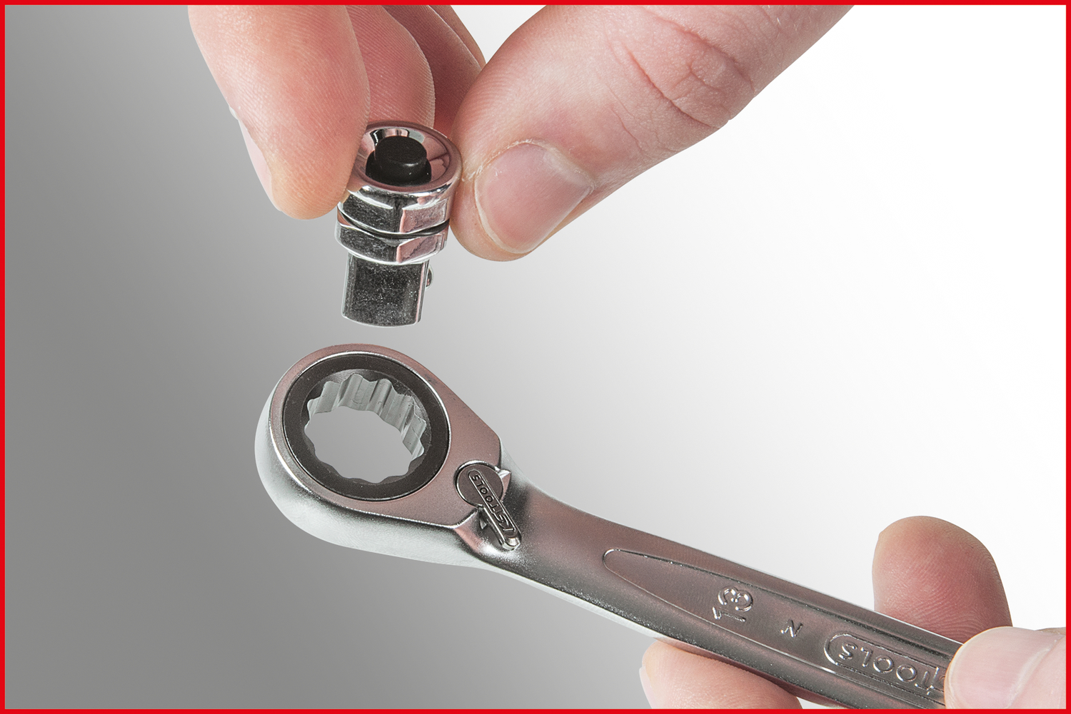 KS Tools GEARplus Ratschenringmaulschlüssel-Satz, umschaltbar,16-tlg