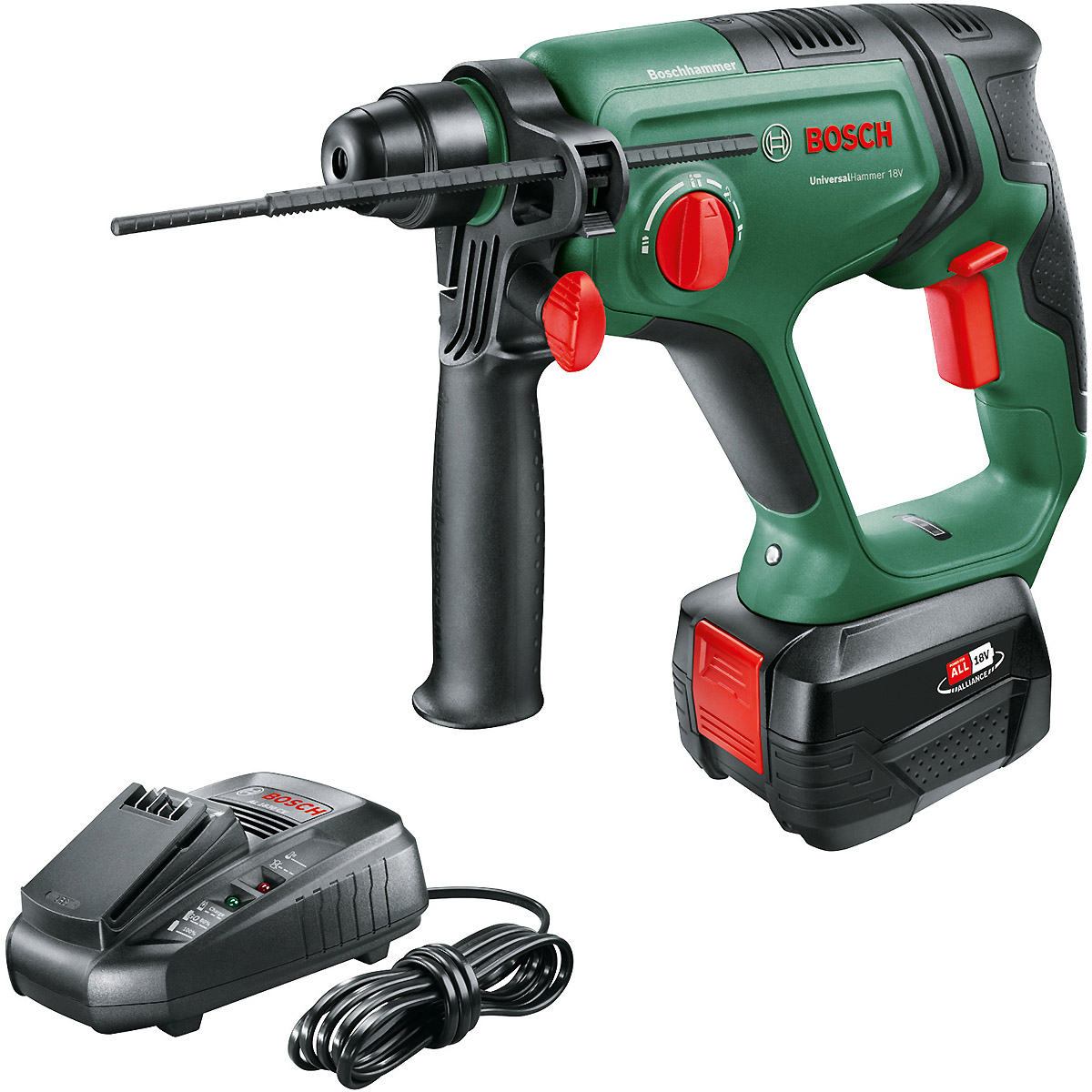 Bosch Akku-Bohrhammer UniversalHammer 18V, 1 Akku PBA 18V 4.0Ah W-C, Ladg. u. Koffer