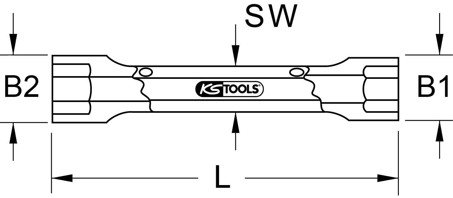 KS Tools BRONZEplus 6-kant-Steckschlüssel doppelseitig