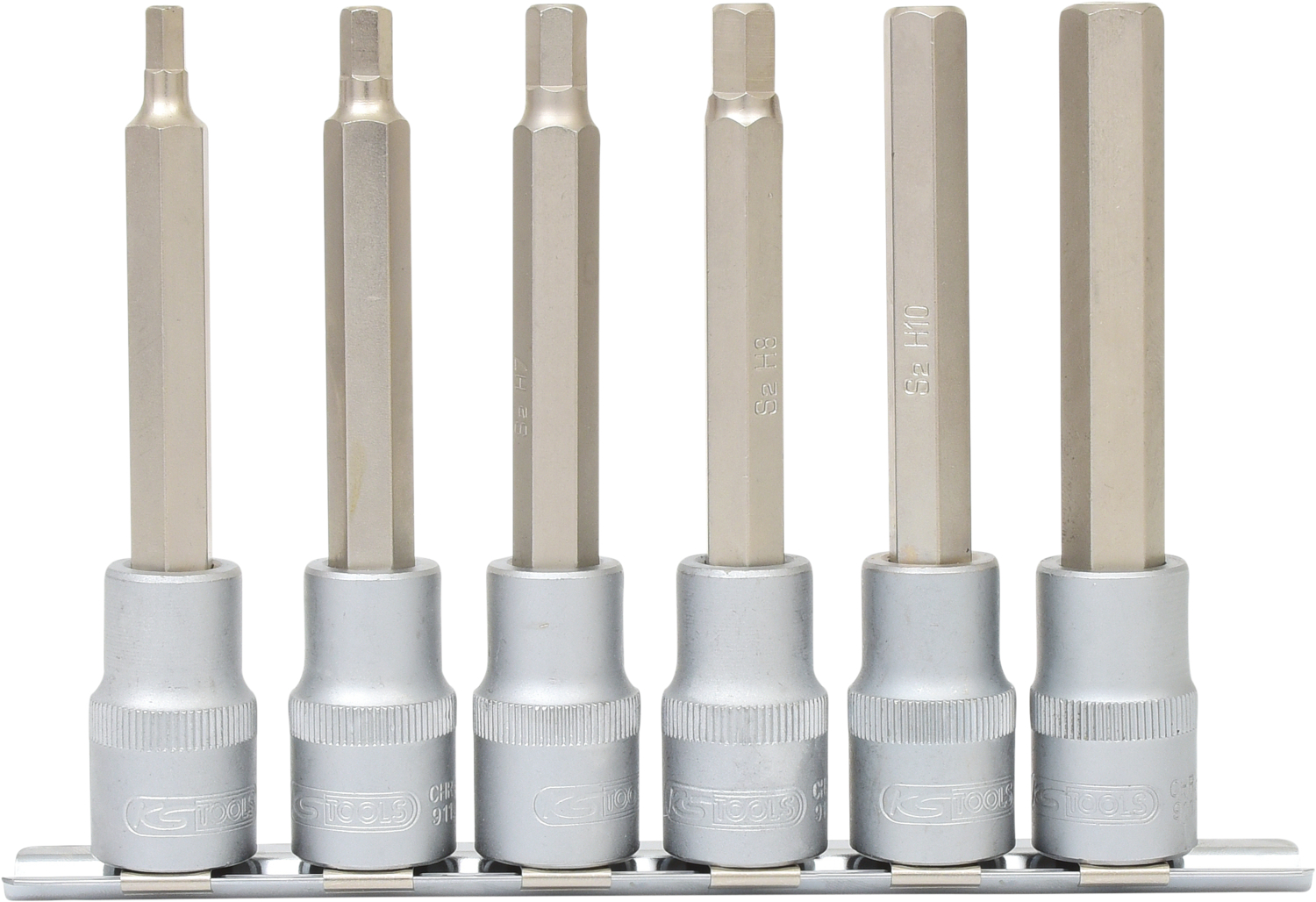 KS Tools 1/2" Bit-Stecknuss-Satz Innensechskant, lang, 6-tlg