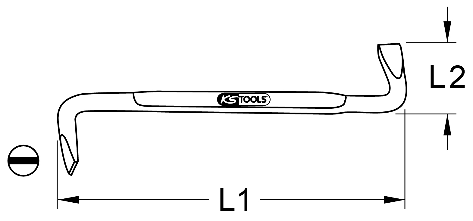 KS Tools Winkelschraubendreher Schlitz