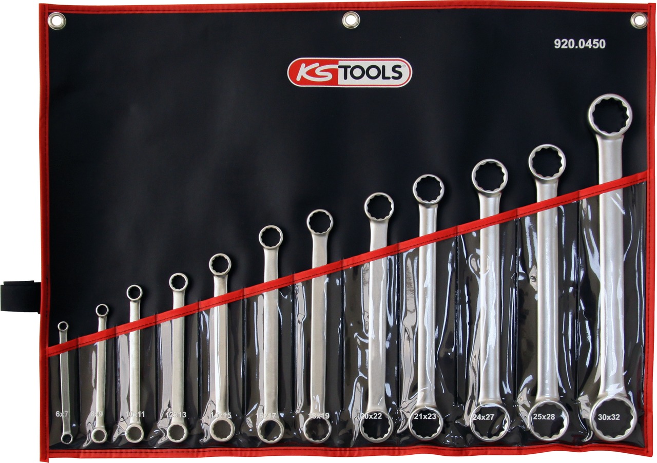 KS Tools ULTIMATEplus Doppel-Ringschlüssel-Satz, gerade, 12-tlg