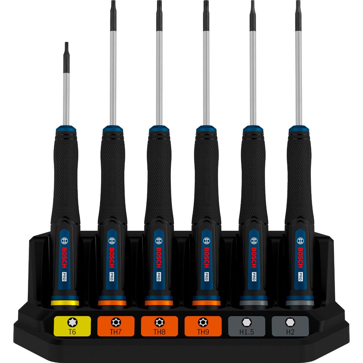 Bosch PRO Präzisionsschraubendreher TX/TH/H, 6-teilges Set