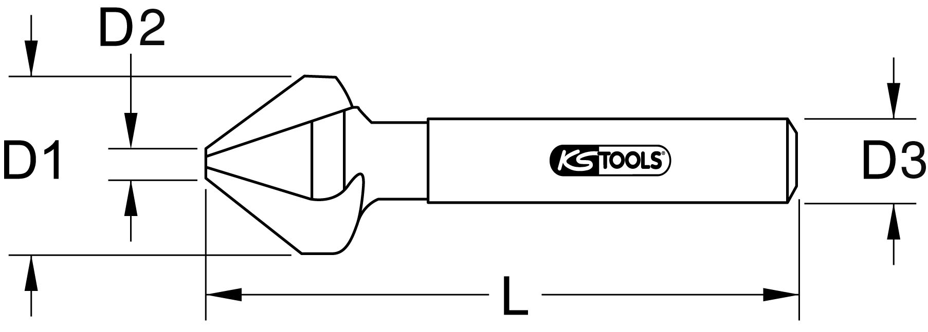 KS Tools HSS Kegel- und Entgratsenker 75°