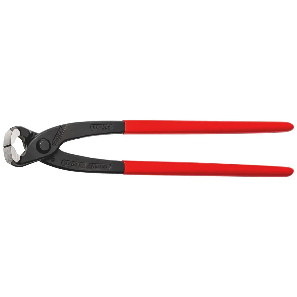 KNIPEX Monierzange (Rabitz- oder Flechterzange) mit Kunststoff überzogen schwarz atramentiert 280 mm