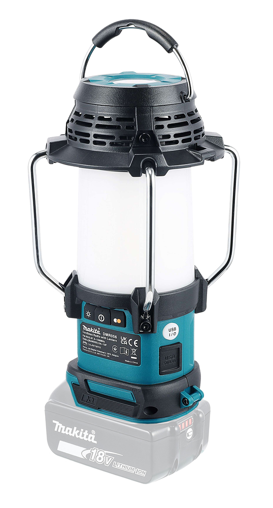 Makita Akku-Radio FM/DAB+ mit Laterne LXT 18V (ohne Akku, ohne Ladegerät) - DMR056