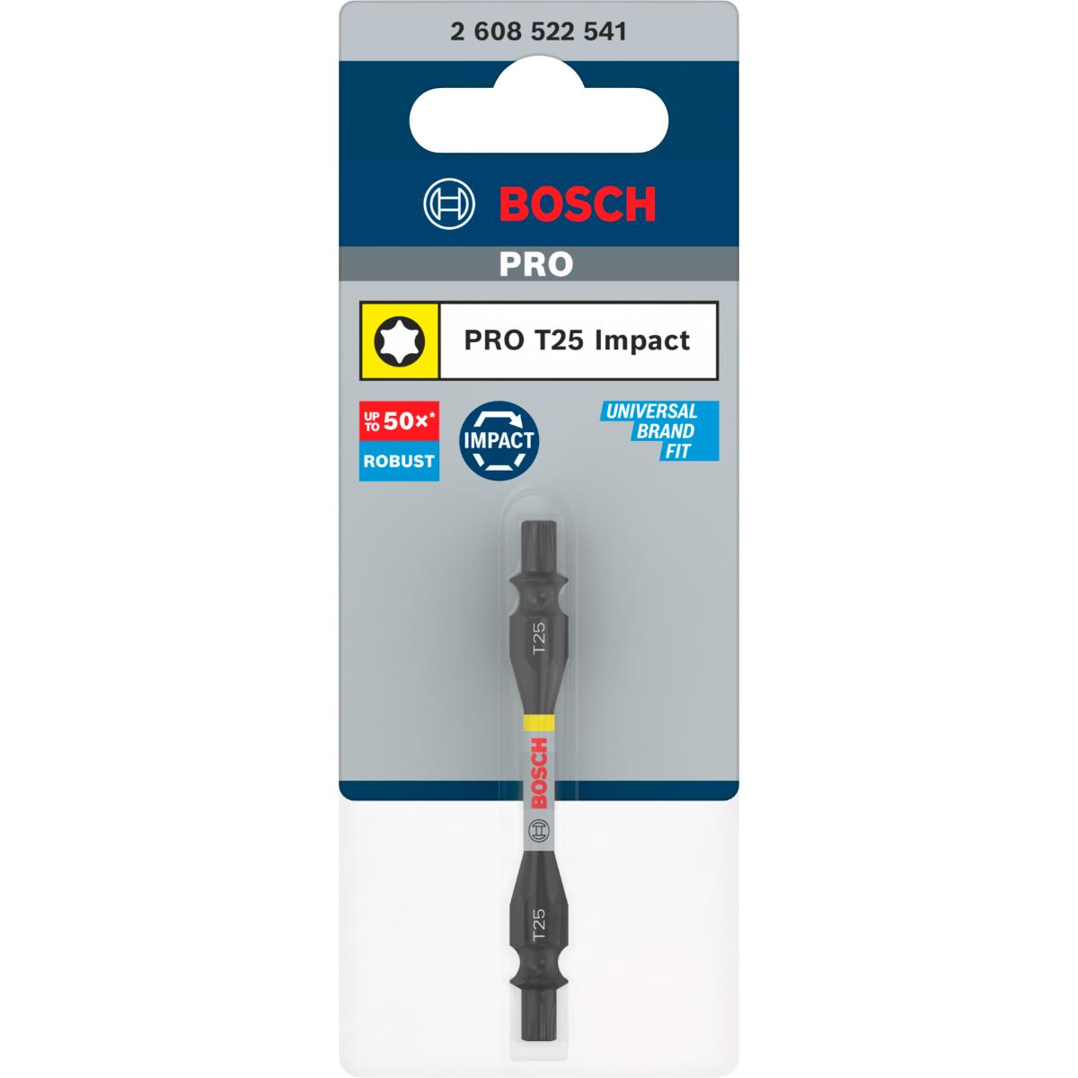 Bosch PRO Impact Schrauberbit mit Doppelklingen und Pick and Click-Einsätzen,65mm