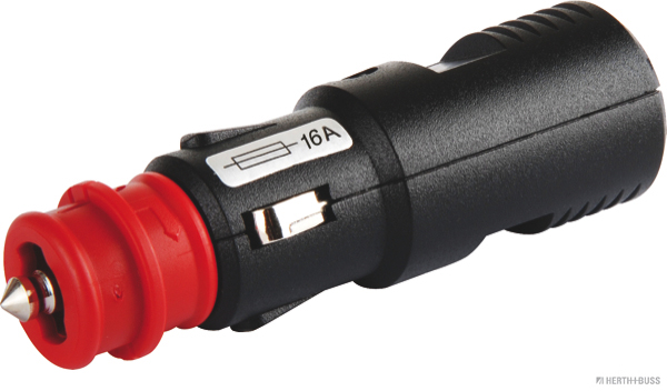 HERTH&BUSS Stecker, 1-polig, 16A,12-24V,mit Sicherung,LED