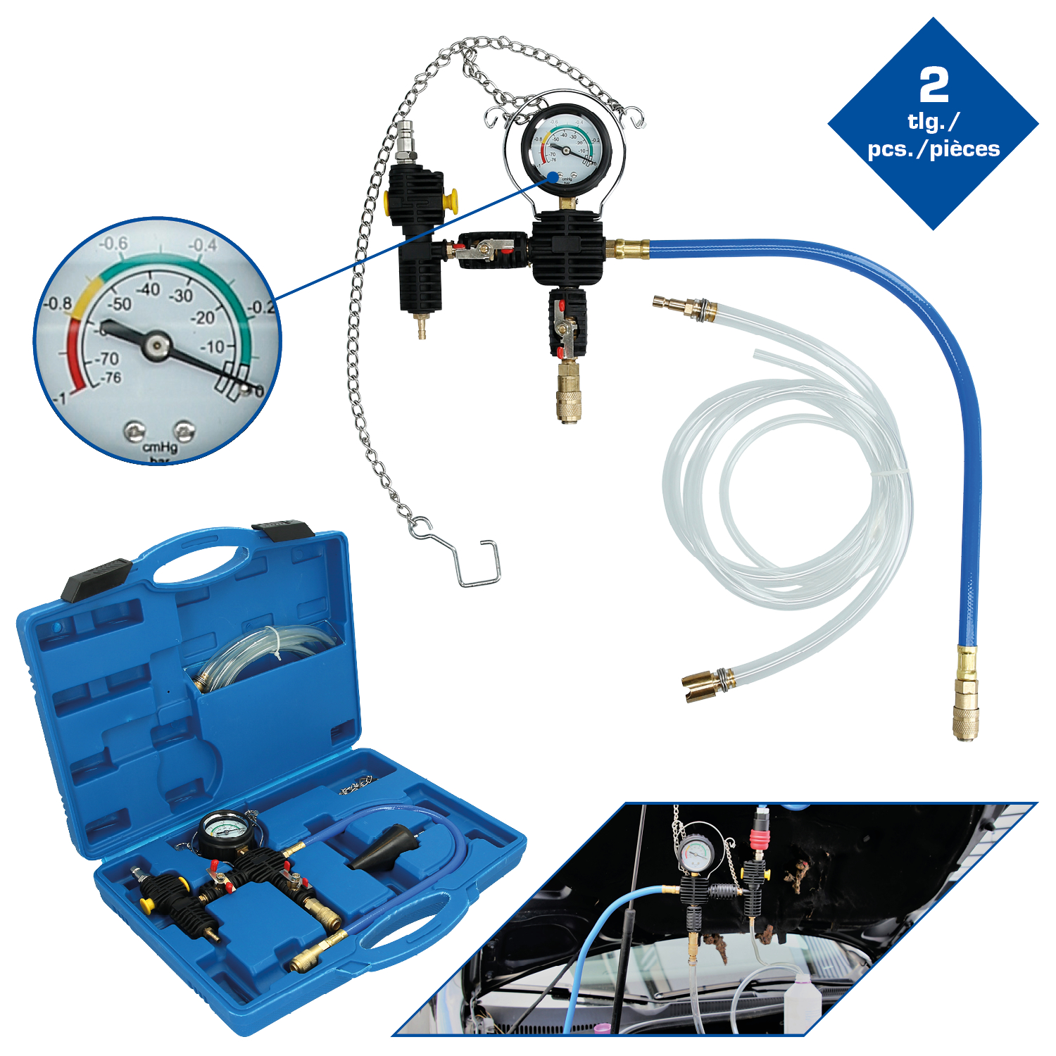 Brilliant Tools Kühlsystem Befüll- und Entlüftungsgerät, 2-tlg - BT521100