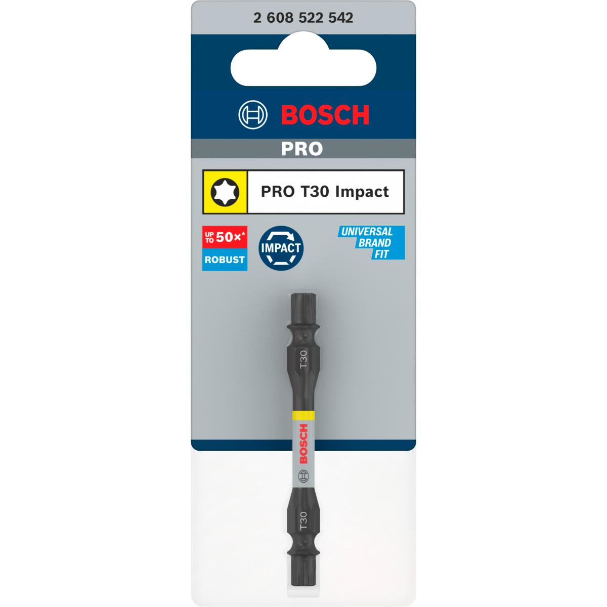 Bosch PRO Impact Schrauberbit mit Doppelklingen und Pick and Click-Einsätzen,65mm