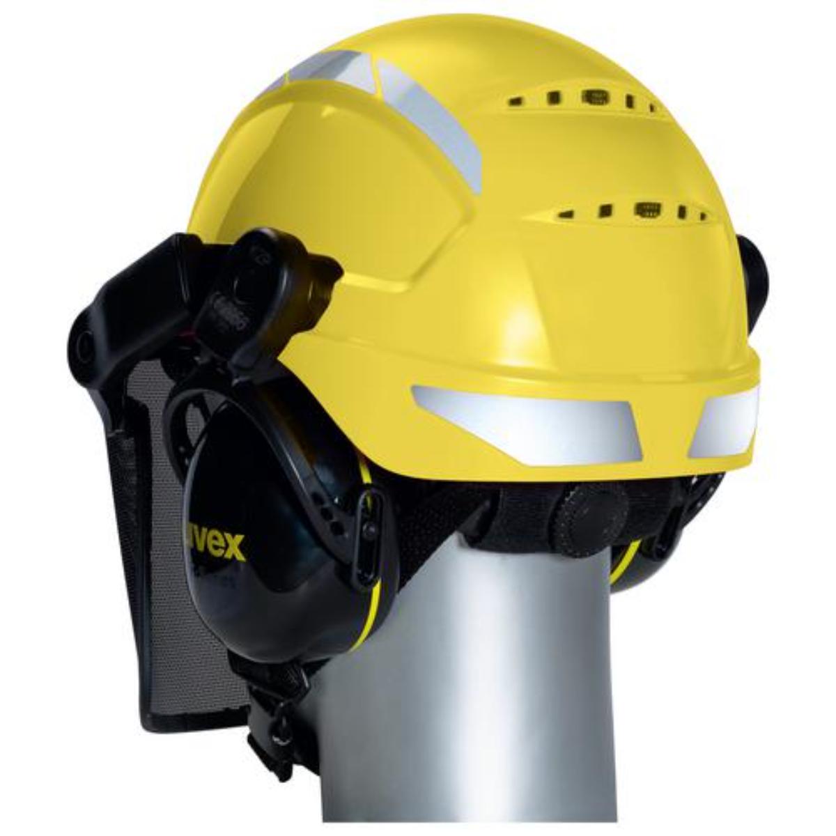 uvex pheos forestry Schutzhelm inkl. Waldarbeiter-Set - pheos B-S-WR, pheos Waldarbeitervisier u. ph