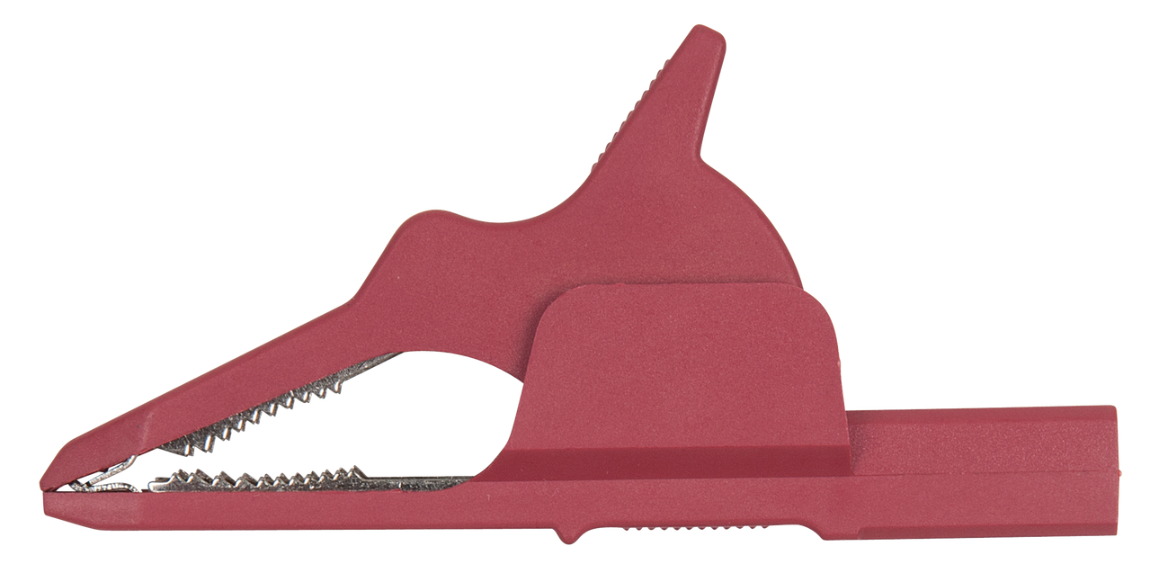 KS Tools 4,0 mm Eingangsbuchse auf Krokodilklemme schmal, rot