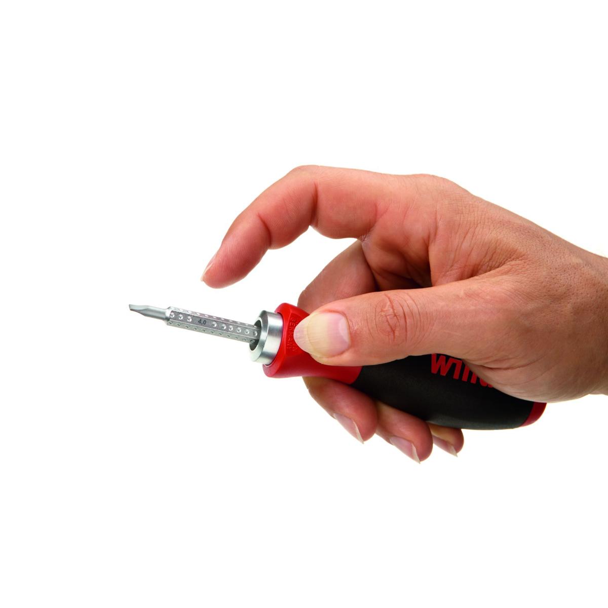 Wiha Schraubendreher mit Wechselklingen Set SYSTEM 6 gemischt 12-teilges Set mit Rolltasche
