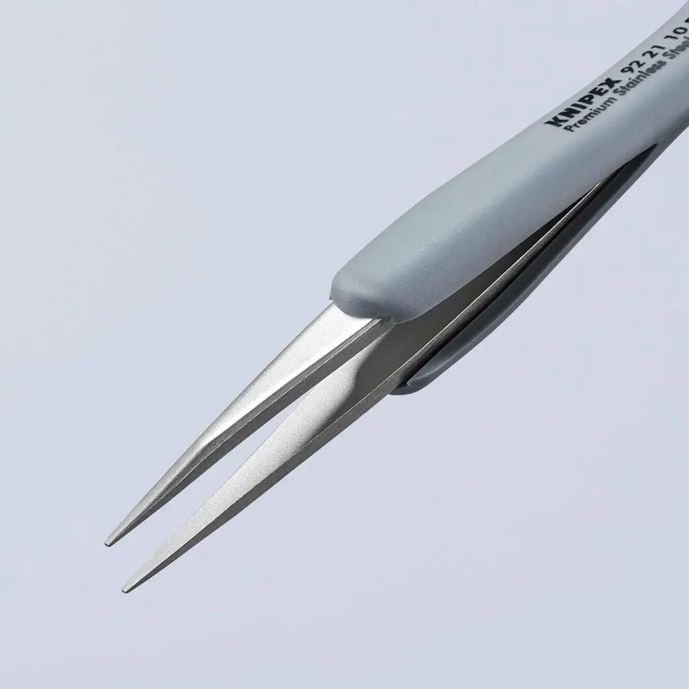 KNIPEX Präzisionspinzette mit gummiertem Griff ESD gummierter Griff 123 mm