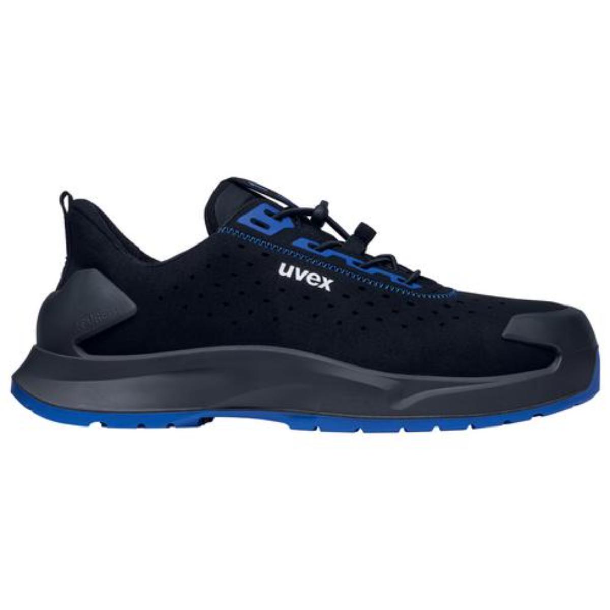uvex 1 x-craft Sicherheitsschuh Halbschuhe S1, schwarz/blau