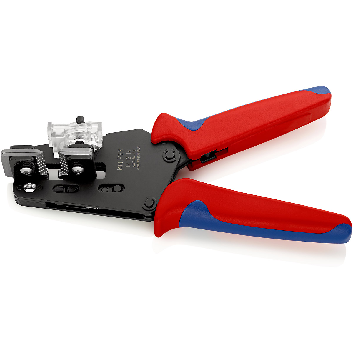 KNIPEX Präzisions-Abisolierzange mit Formmessern 195 mm brüniert mit Mehrkomponenten-Hüllen