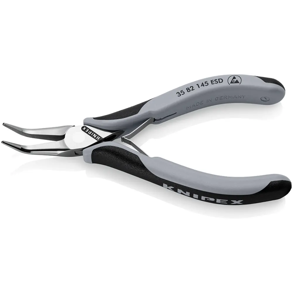 KNIPEX Elektronik-Greifzange ESD mit durchgestecktem Gelenk spiegelpoliert 145 mm