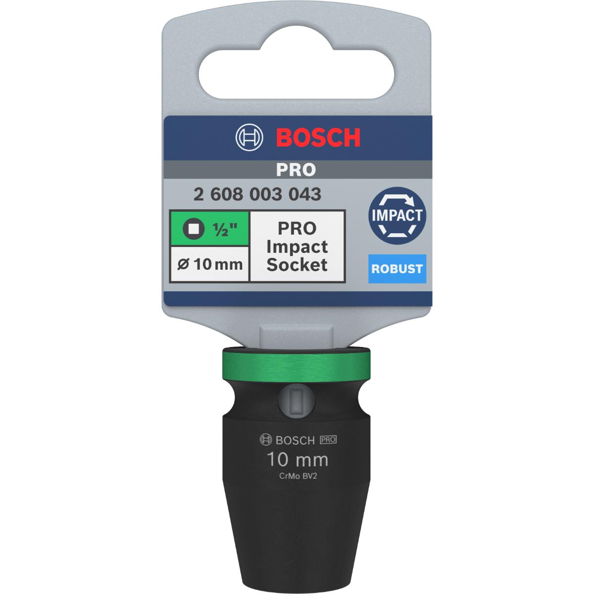 Bosch PRO Impact Socket, 1/2", Standard