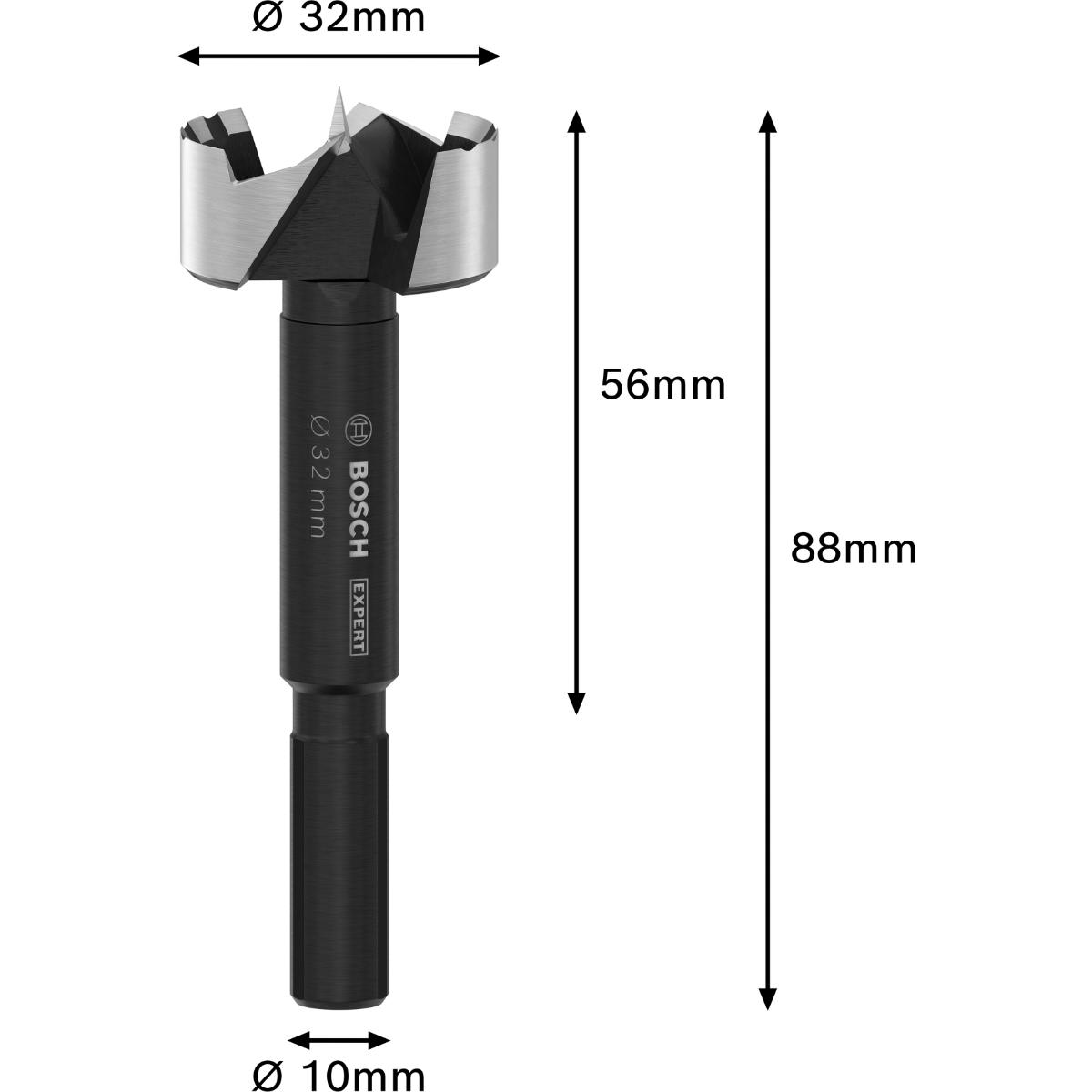 Bosch EXPERT Wood Forstnerbohrer, 32 mm, D10 mm