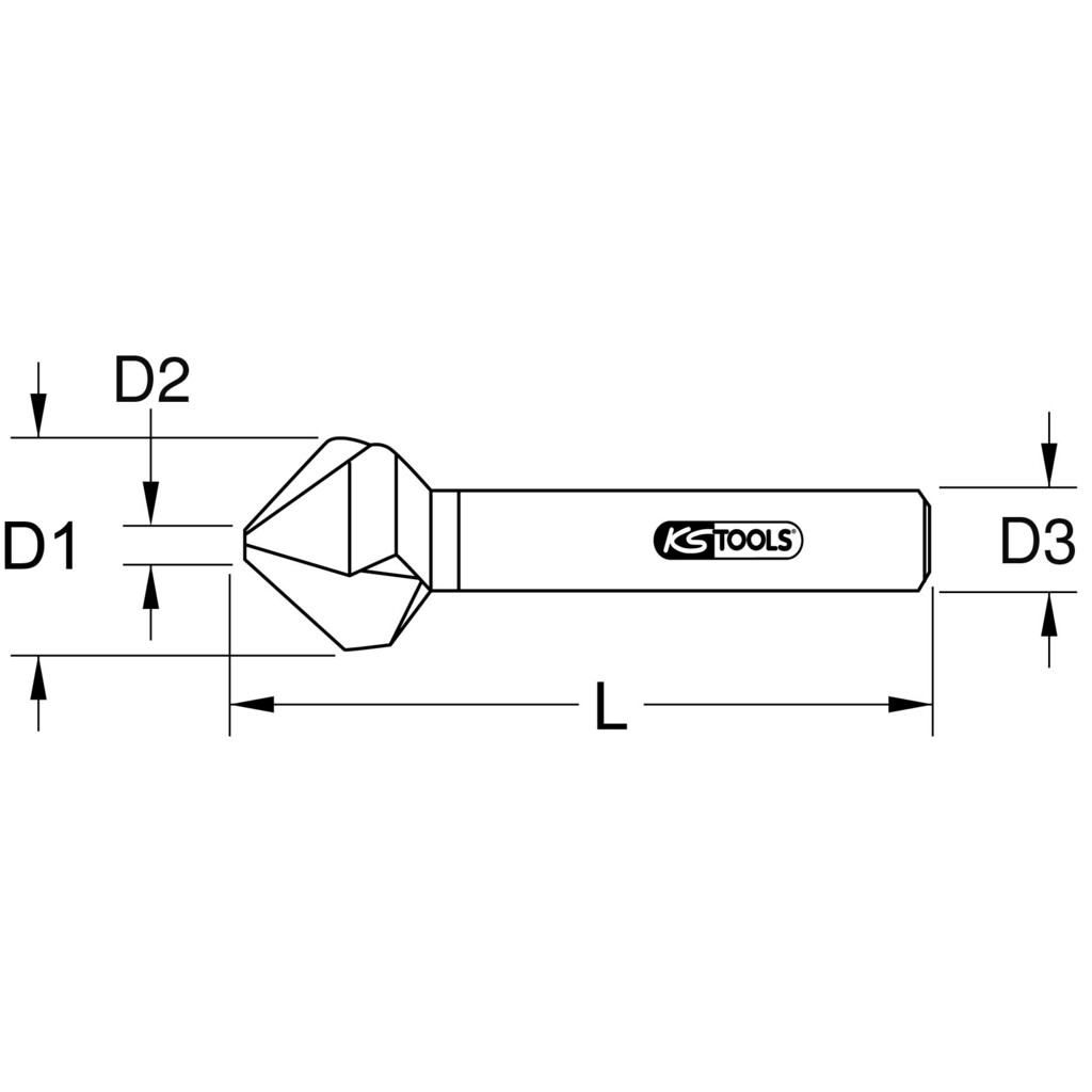KS Tools HSS Co Kegel- und Entgratsenker 120°