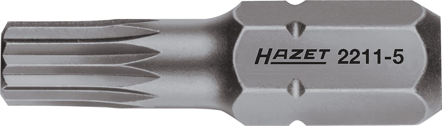 HAZET Bit Sechskant 6,3 (1/4 Zoll) Innen Vielzahn Profil XZN 