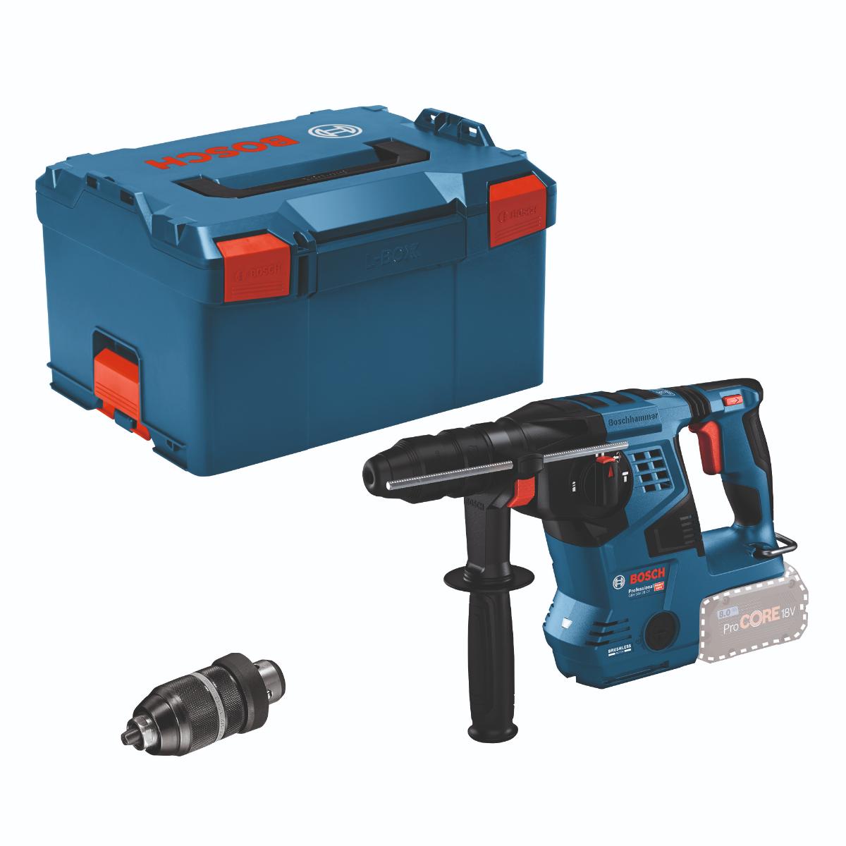 Bosch Akku-Bohrhammer mit SDS plus GBH 18V-28 CF,  L-BOXX 238, L-BOXX-Einlage, solo (L)