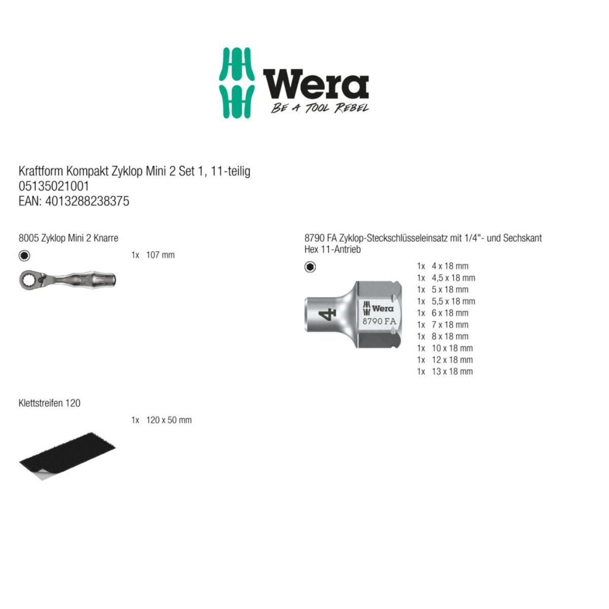 Wera Kraftform Kompakt Zyklop Mini 2 Set 1