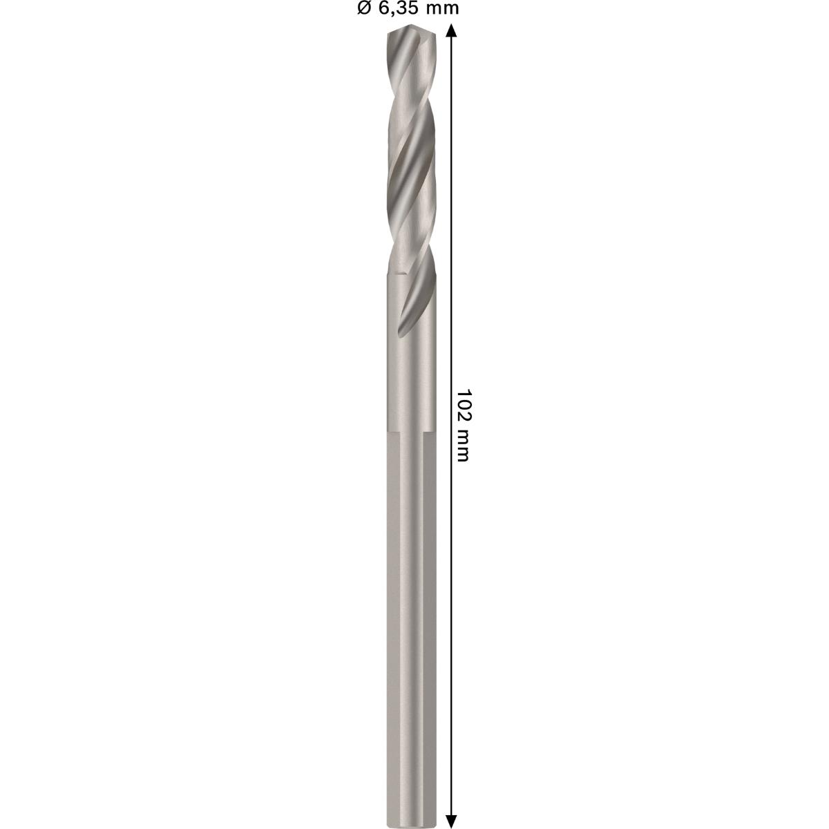 Bosch Zentrierbohrer für Standard-Aufsteckhalter, HSS-G, 6,35 x 44 mm