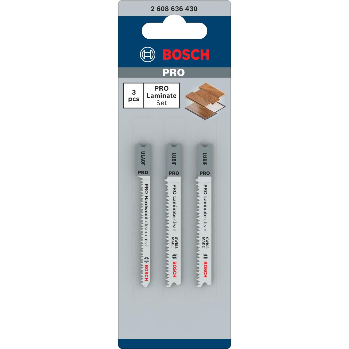 Bosch PRO Stichsägeblatt-Set Special for Laminate, 3-teilig, Universalschaft