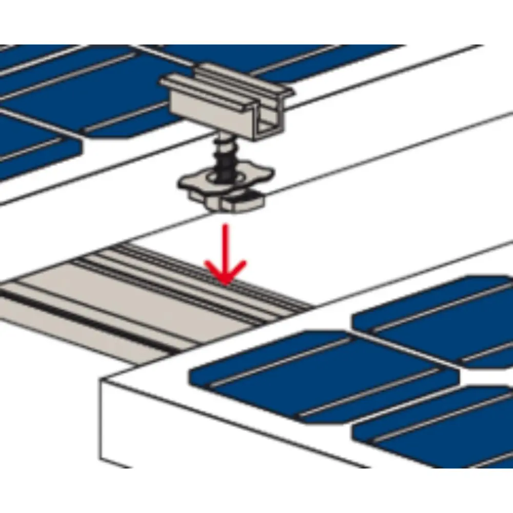 Fischer Mittelklemme vormontiert PM C 28-34 Aluminium