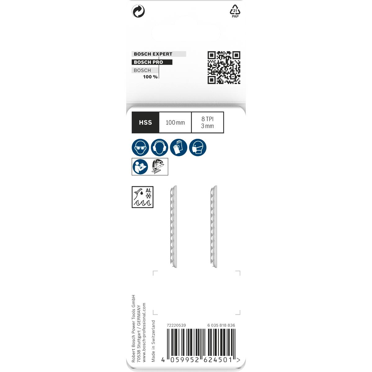 Bosch PRO Alu T127D Stichsägeblatt,100 mm
