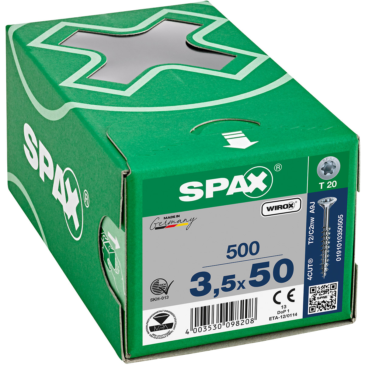 SPAX Senkmultikopf T-Star Plus T20 Teilgewinde WIROX, 500 Stück