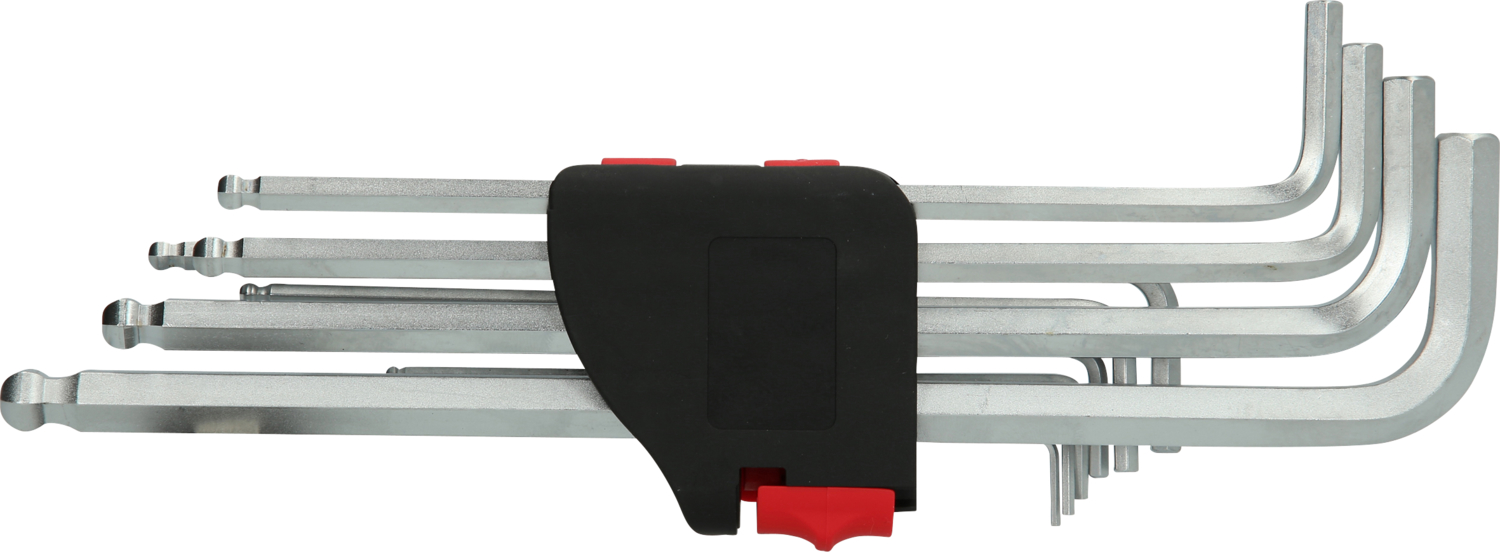 KS Tools Kugelkopf-Innensechskant-Winkelstiftschlüssel-Satz,XL,10-tlg, Zoll