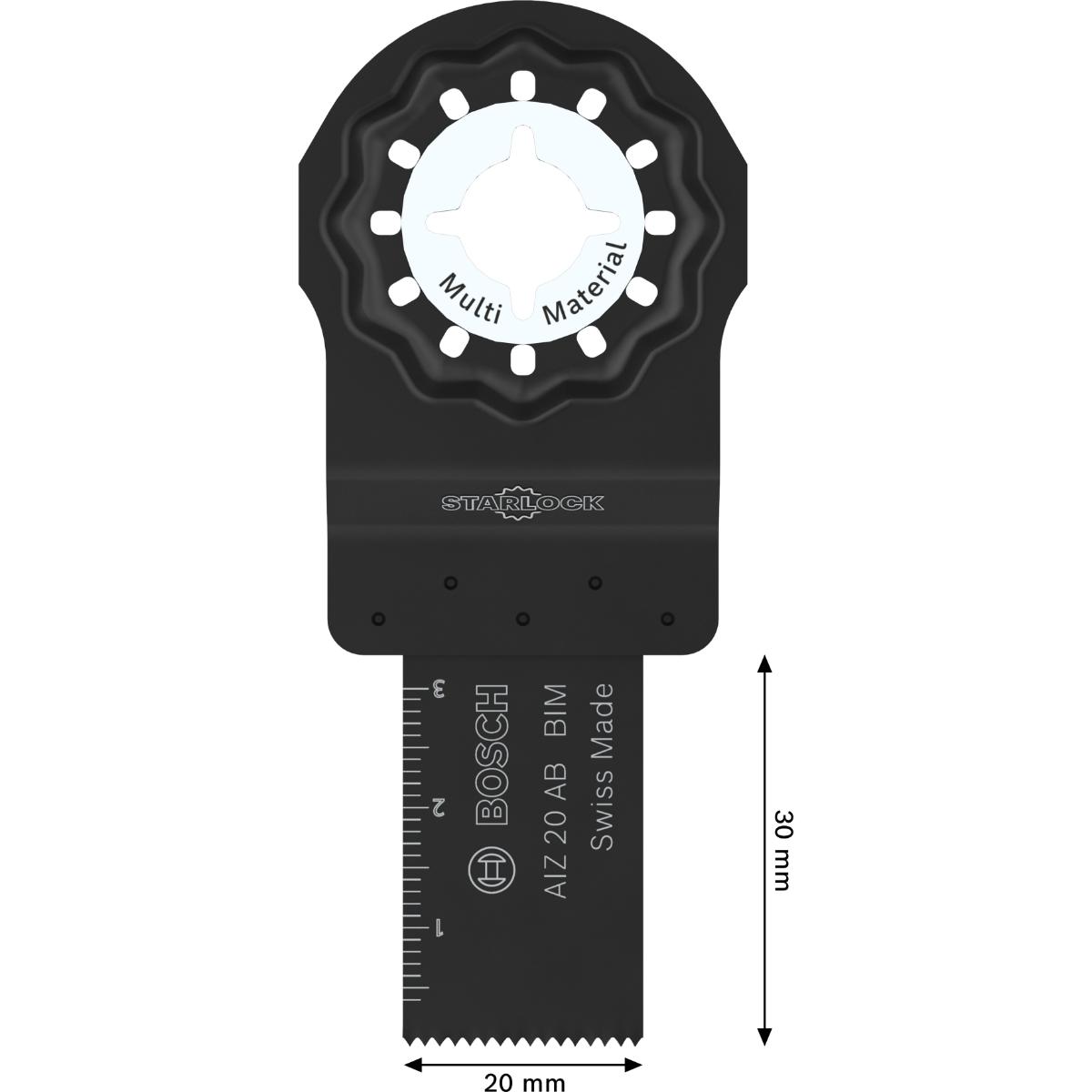 Bosch AIZ 20 AB Multi Material Tauchsägeblatt, Starlock, 20 x 30 mm, 5-Stück