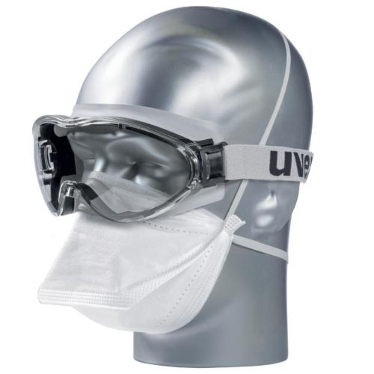 uvex Vollsichtbrille ultrasonic schwarz, grau