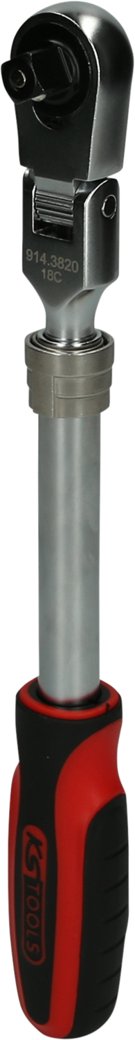 KS Tools 3/8" SlimPOWER Teleskop-Gelenk-Umschaltknarre, 72 Zahn