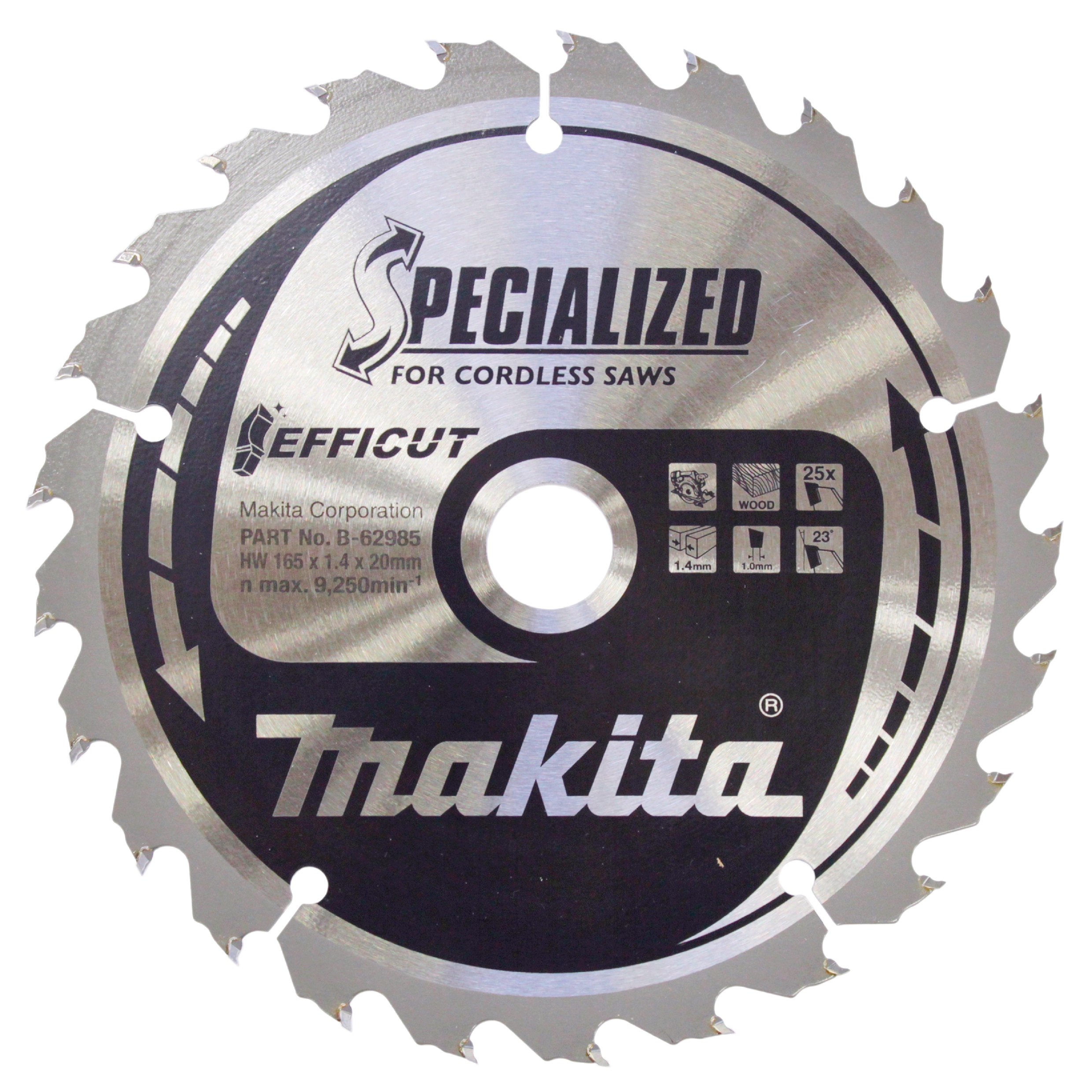 Makita Sägeblatt 165x1,4x20, 25Z EFFICUT, Holz - B-62985