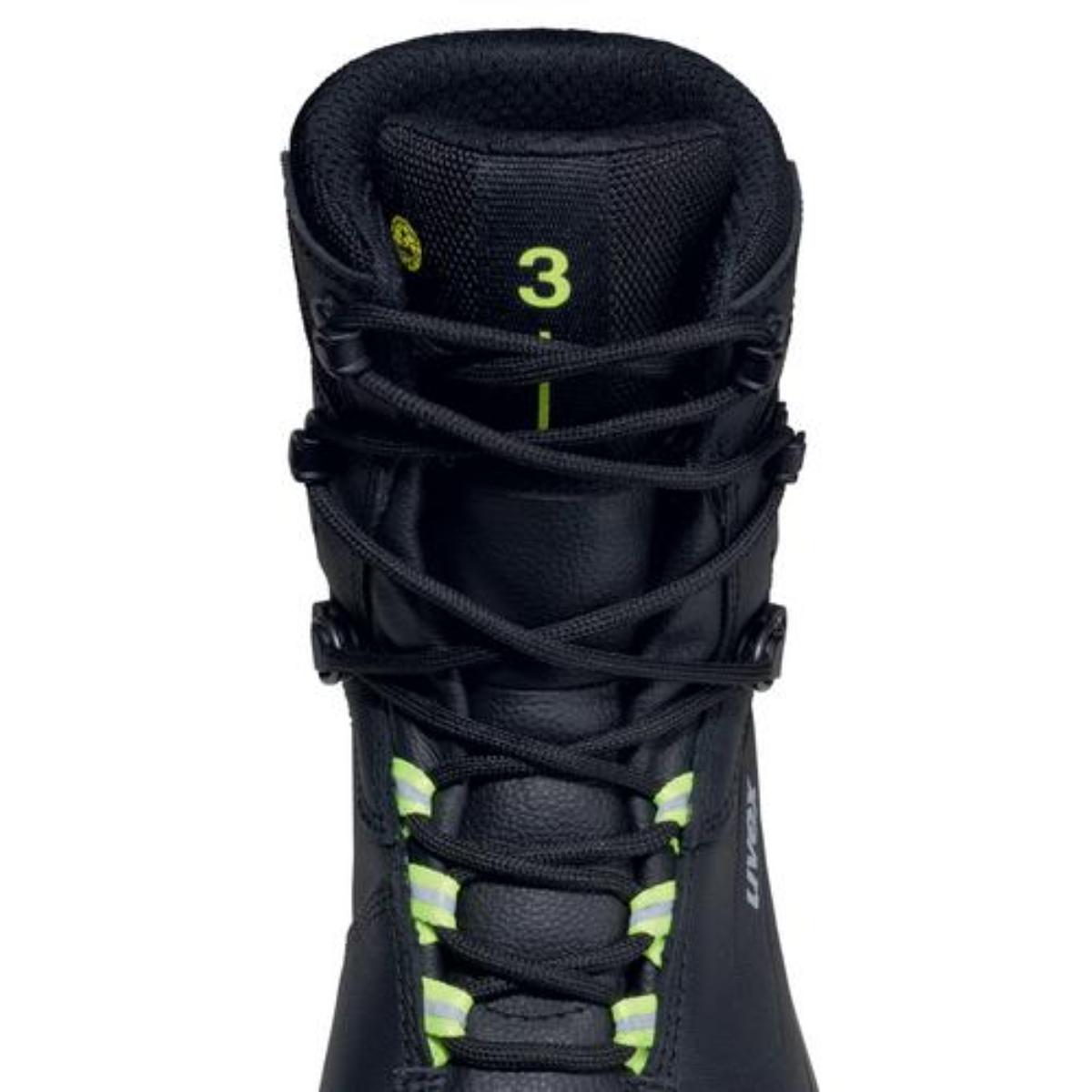uvex 3 Sicherheitsschuh Stiefel S3, schwarz/gelb