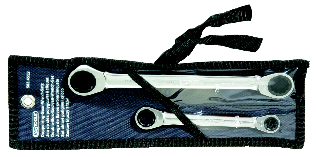 KS Tools GEARplus Doppel-Ratschenringschlüssel-Satz, 2-tlg