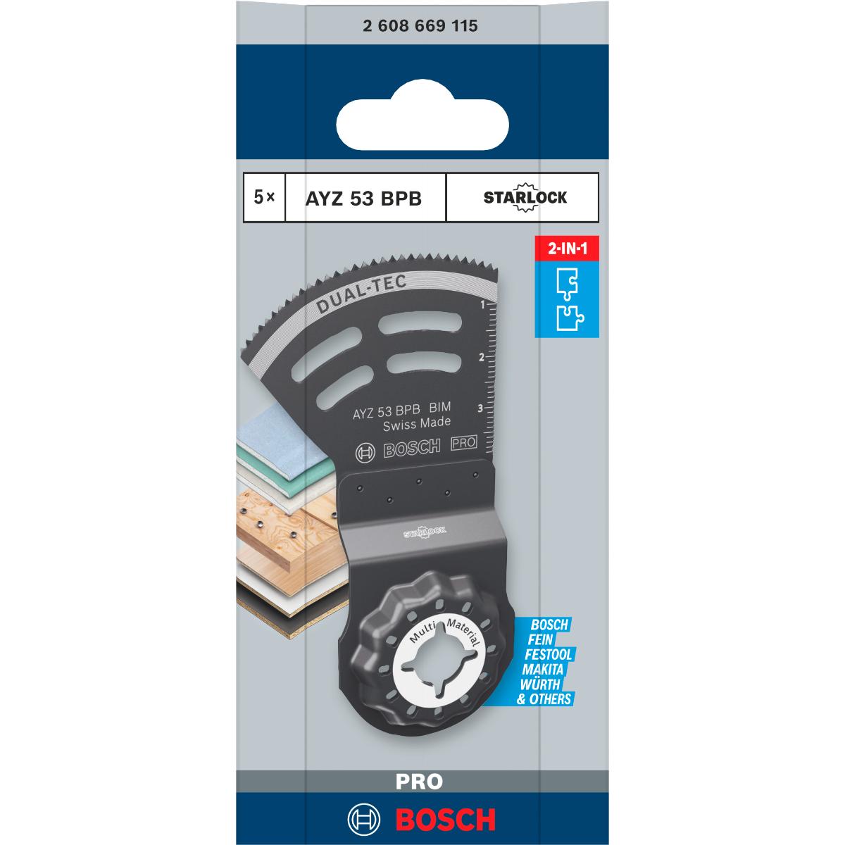 Bosch PRO AYZ 53 BPB Blatt für Multifunktionswerkzeuge,53 x 40 mm
